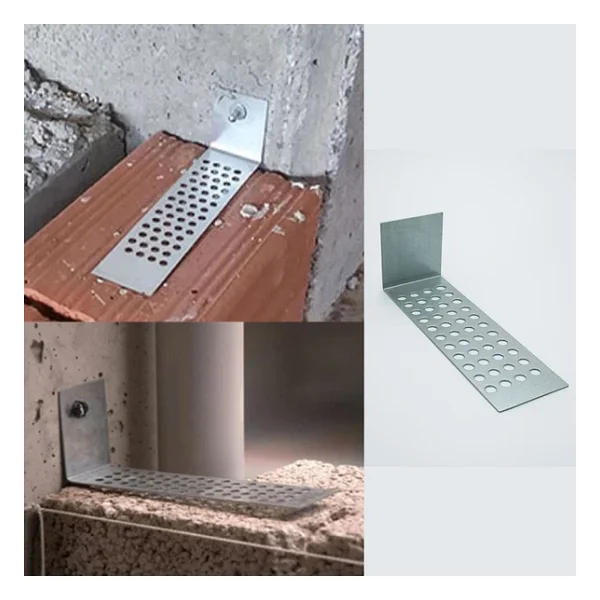 Ankraj Laması Gazbeton Duvar L Bağlantı Aparatı Vidalı Montaj Trapez Vida Uyumlu Galvaniz Demiri - Görsel 2