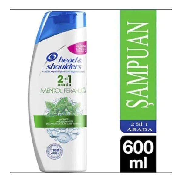 Head & Shoulders Mentol Ferahlığı 2'si 1 Arada 600 ml Şampuan - Görsel 2