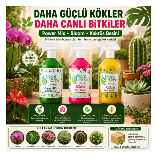 Plant Home Bitki Besini 3Lü Seti 500 Ml & Hızlı Emilim - Powermix Gold Seri - Görsel 5