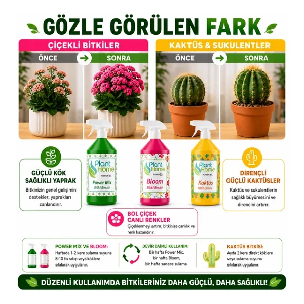 Plant Home Bitki Besini 3Lü Seti 500 Ml & Hızlı Emilim - Powermix Gold Seri - Görsel 4