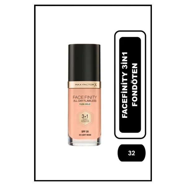 Max Factor Facefinity All Day Flawless 3 in 1 30 ml Likit Fondöten - Görsel 3