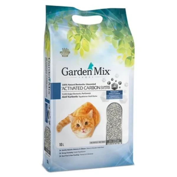 Gardenmix Aktif Karbonlu İnce Taneli 10 lt Bentonit Kedi Kumu - Görsel 6