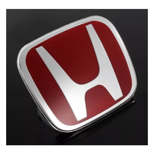 Autogp Honda Civic Uyumlu Panjur Ve Bagaj Logosu Arması Kırmızı Takım 2Li Set 2002 / 2006 - Görsel 2