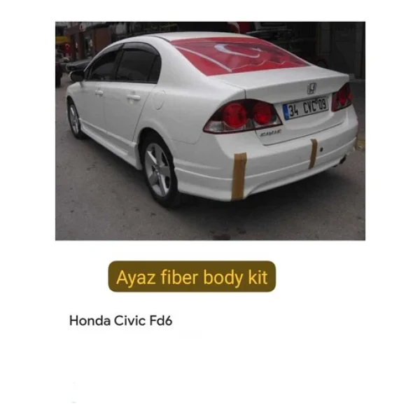 Ayaz Fiber Garaj Honda Civic FD6 Mugen Arka Tampon Eki Karlık Fiber-Boyasız - Görsel 3
