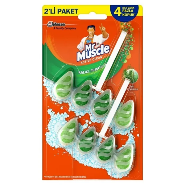 Mr. Muscle Klozet Blok Çam Kokulu Active Clean 2'li Koku Giderici - Görsel 4