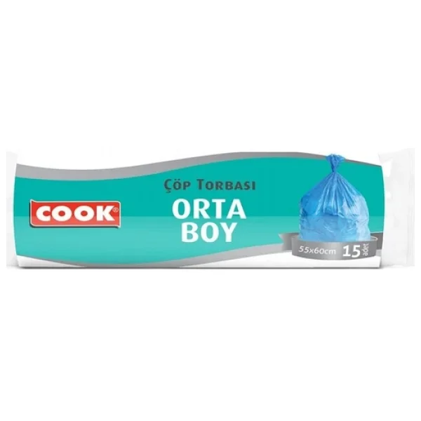 Cook Orta Boy Çöp Poşeti 15'li - Görsel 6