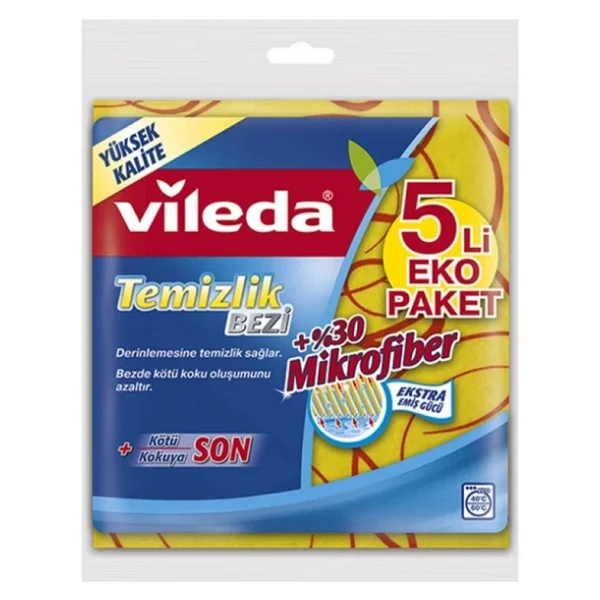 Vileda %30 Mikrofiber 5'li Temizlik Bezi - Görsel 6