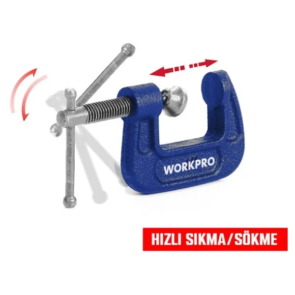 Workpro WP232016 25 mm G Tipi İşkence - Görsel 9