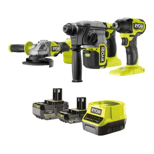Ryobi RCK183D-242S 2+4 Ah Çift Akülü Elektrikli El Aletleri Seti - Görsel 6