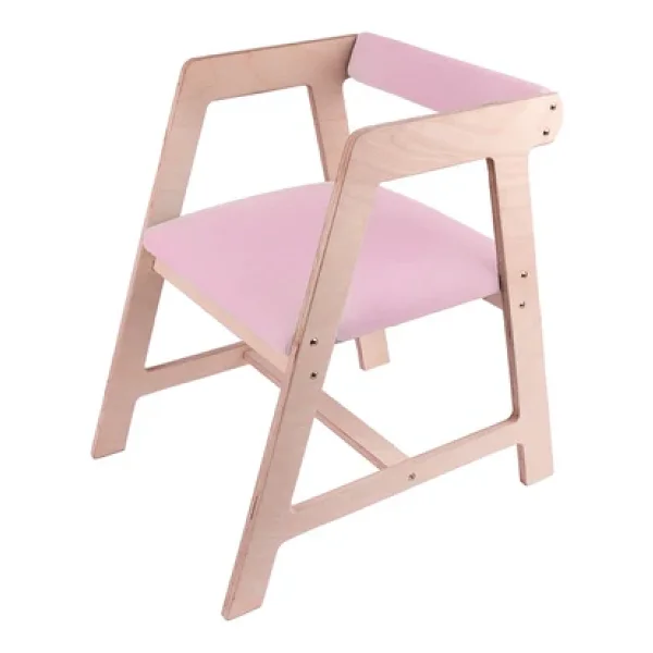 Ahşap Çocuk Oyun, Aktivite, Çalışma Masası Sandalyesi Pembe - Görsel 4