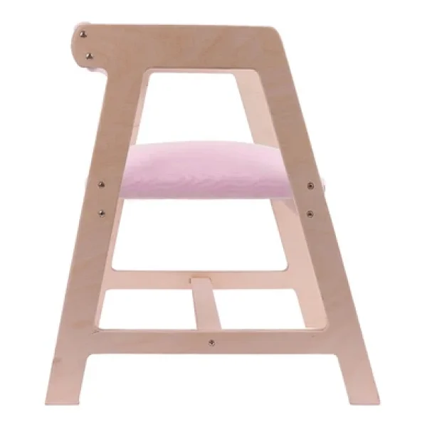 Ahşap Çocuk Oyun, Aktivite, Çalışma Masası Sandalyesi Pembe - Görsel 6