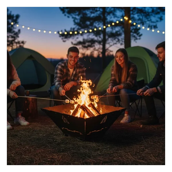 Kamp Ayısı FirenestTM: Basic Taşınabilir Ateş Çukuru - 3Mm Karbon Çelik, Çantalı - Görsel 7
