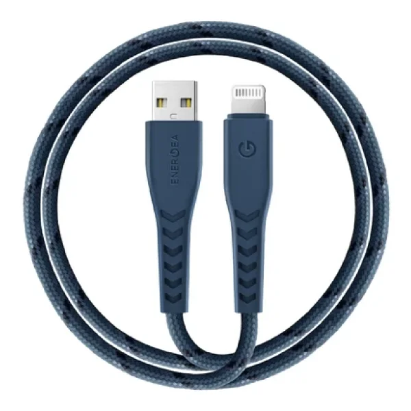 Energea C89 NyloFlex 1.5 m Lacivert USB to Lightning Hızlı Şarj Kablosu - Görsel 3