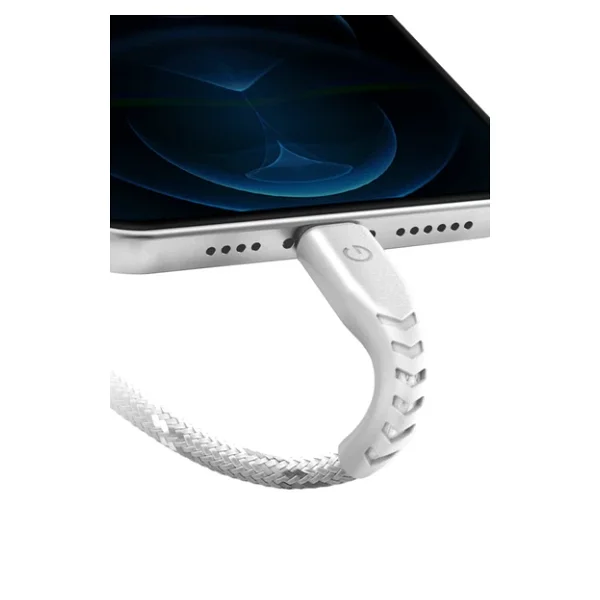 Energea C89 NyloFlex 1.5 m Beyaz USB to Lightning Hızlı Şarj Kablosu - Görsel 6