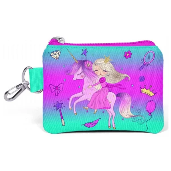 Coral High Mor Pembe Unicorn ve Prenses Bozuk Para Çantası - Kız Çocuk - Görsel 2