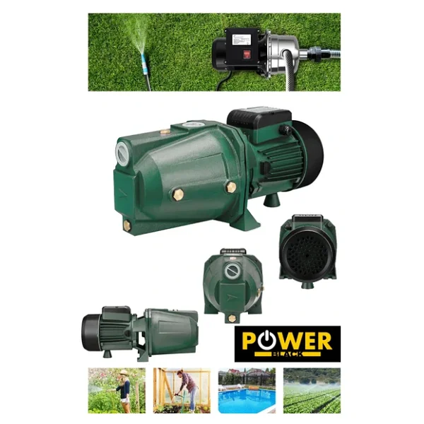 POWER BLACK Jet-100p Su Pompası Motoru 9 Mt Emiş 48 Mt Basma - Görsel 2