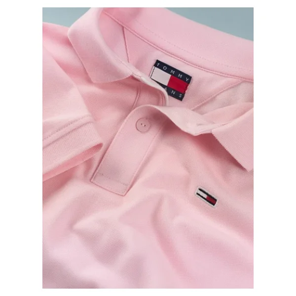 Tommy Hilfiger Jeans Placket DM0DM20676 Kısa Kollu Polo Yaka Erkek Tişört - Görsel 8