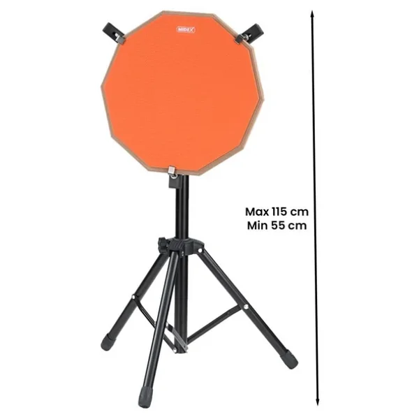 Midex Dd-1012-Pak Bateri Davul Çalışma Pedi Seti 12 İnç Drum Practice Pad - Görsel 3