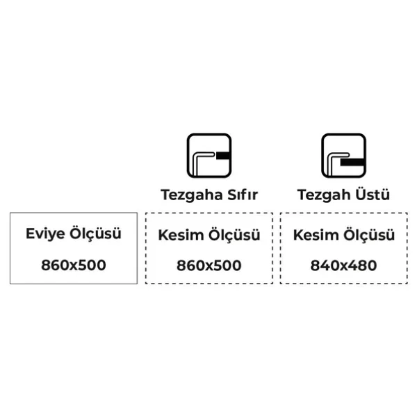 RealStone P014 Loadikya 86 XL Kapuçino Tezgah Üstü Eviye - Görsel 5