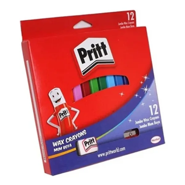 Pritt Jumbo Üçgen Silinebilir 12 Renk Mum Boya - Görsel 9