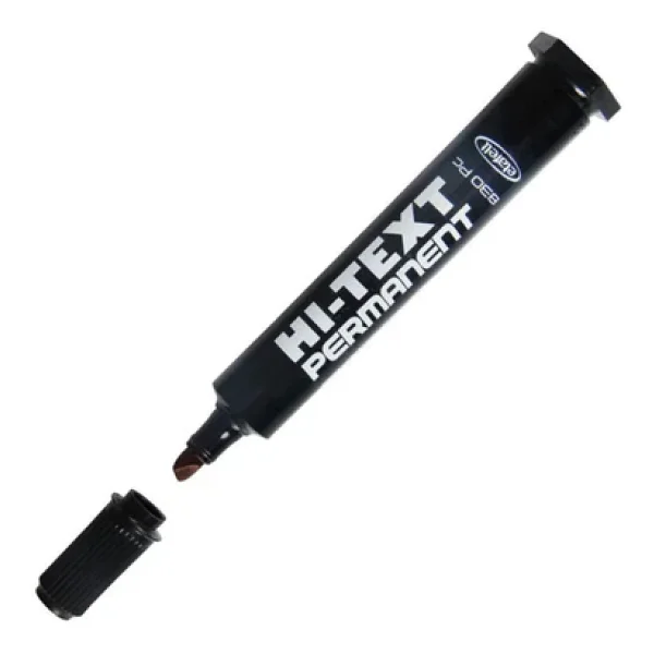 Hi-Text 830 Kesik Uçlu Siyah Permanent Marker Kalem - Görsel 8