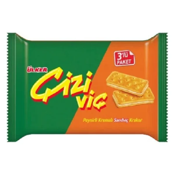 Ülker Çiziviç Peynirli 82 gr 3'lü Paket Kraker - Görsel 3