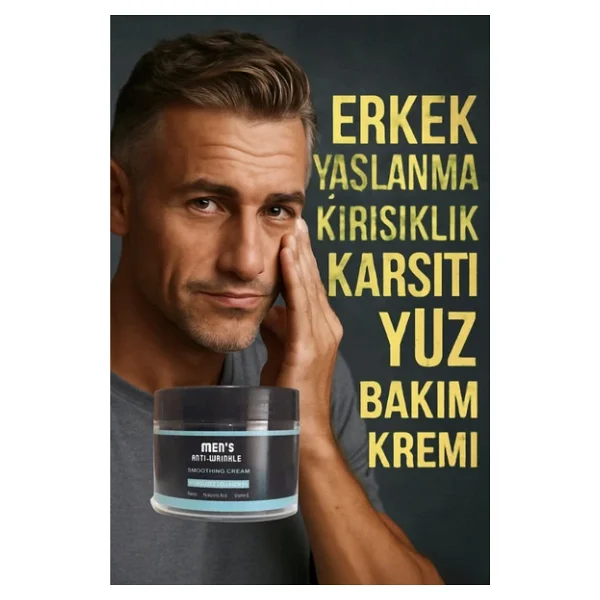 Men's Anti-wrinkle Smoothing Cream Erkek Yaşlanma Kırışıklık Karşıtı Yüz Bakım Kremi 100 Ml - Görsel 3