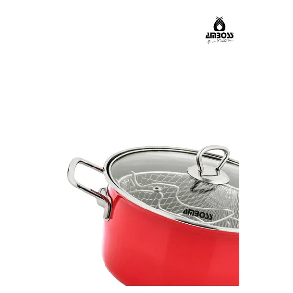 Amboss Crispella 22 cm Emaye Kızartma Tenceresi - Görsel 7