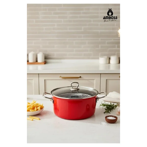 Amboss Crispella 22 cm Emaye Kızartma Tenceresi - Görsel 2