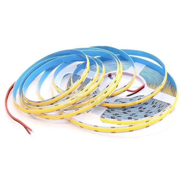 COB Led şerit 5metre 24V 480LED/m 6000K soğuk beyaz 10W 8mm IP20 aydınlatma ışık hortum kendinden yapışkanlı - Görsel 4