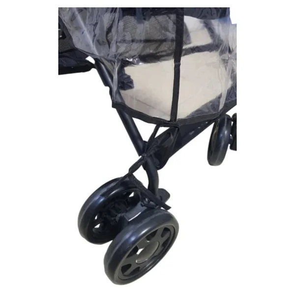 Ritim Baston Bebek Arabası Yağmurluğu, Ciftyon Yağmurluk, Puset Yağmurluğu, Bağcıklı Kokusuz Yağmurluk - Görsel 5