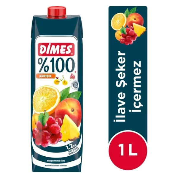 Dimes %100 Karışık Meyve Suyu 1 Lt X 6 Adet - Görsel 2
