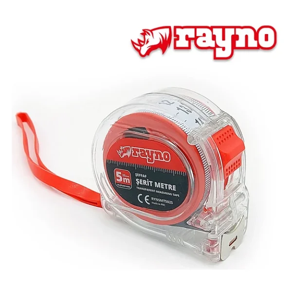 Rayno Şeffaf Şerit Metre 5M X 25Mm - 11512 - Görsel 3