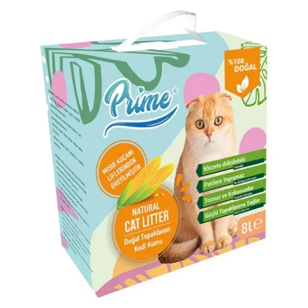 Prime Kokusuz Topaklaşan 8 lt Bitkisel Kedi Kumu - Görsel 7