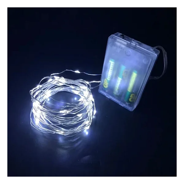 Gd957 Şerit Pilli Aydınlatma 3 Metre 30 Adet Beyaz Peri Led - Görsel 9