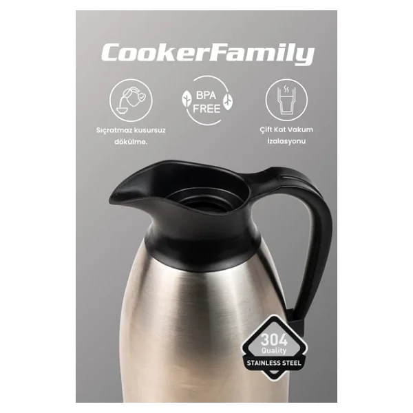 Cooker CKR-2036 2.5 lt Çelik Termos - Görsel 9