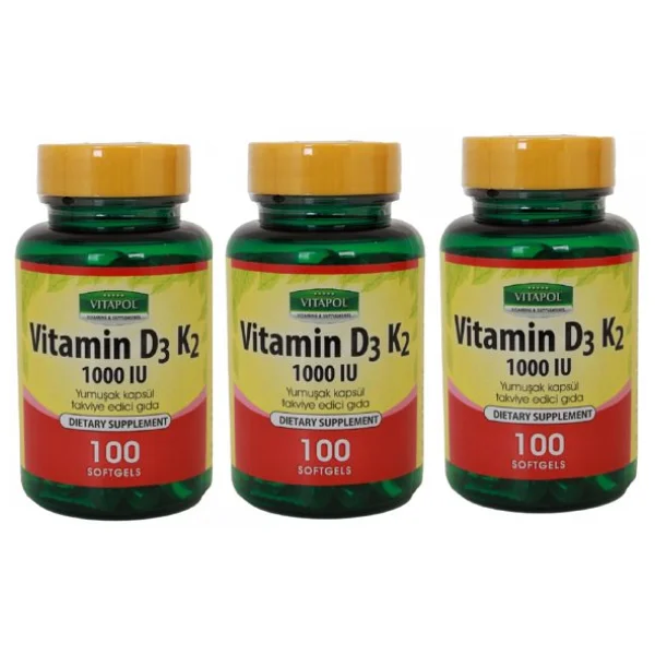 Vitapol D3 Vitamin K2 100 Softgel 3 Adet - Görsel 2
