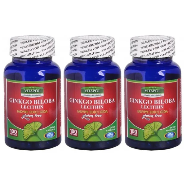 Vitapol Ginkgo Biloba Lecithin 100 Softgel 3 Adet - Görsel 4
