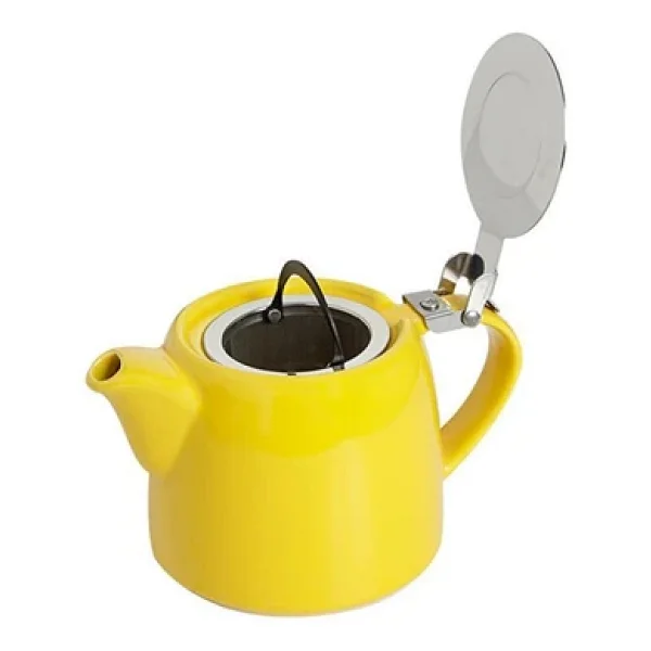 Porland Chai Stoneware Sarı Süzgeçli 600 cc Demlik - Görsel 3
