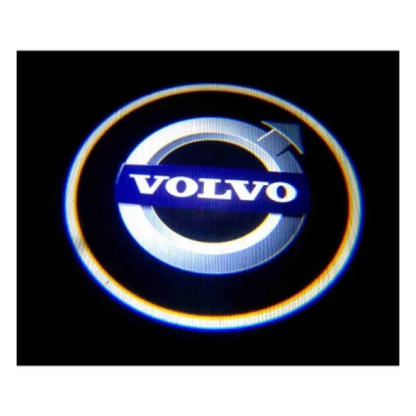 Volvo Araçlar İçin Pilli Yapıştırmalı Kapı Altı Led Logo - Görsel 3