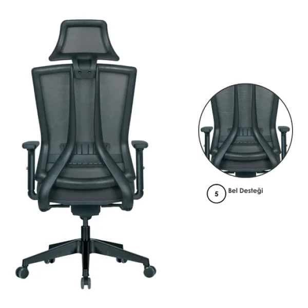 Casella Eden Fileli Yönetici Koltuğu Ofis Koltuğu Ergonomik, Şık Ve Fonksiyonel - Görsel 4