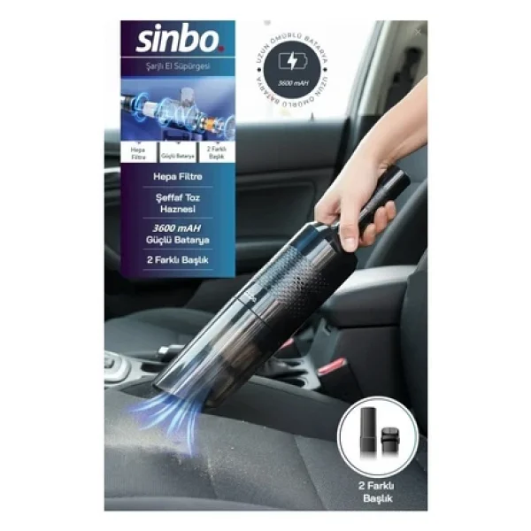 Sinbo SVC-8617 Şarjlı Araç Süpürgesi - Görsel 5
