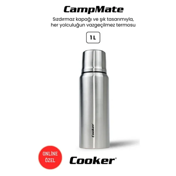 Cooker CKR-2080 1 lt Çelik Termos - Görsel 2