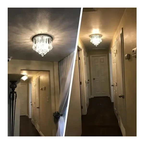 LİVORA LİGHTİNG Akasya Büyük Krom Kristal Taşlı Salon Avizesi - Görsel 3