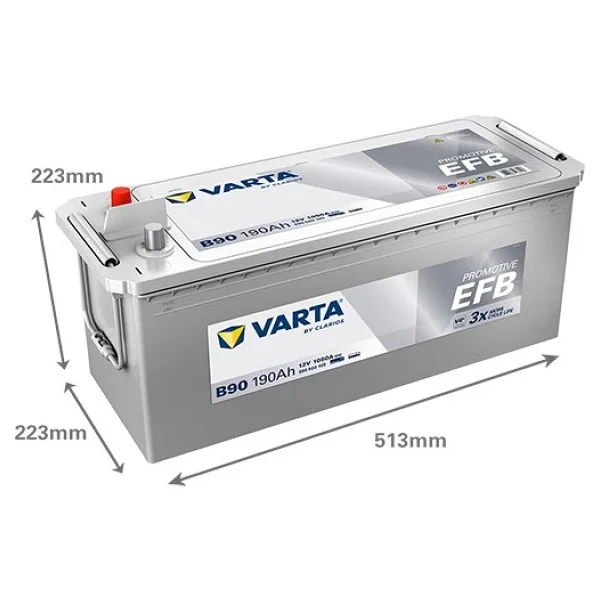 Varta Promotive B90 Start-Stop EFB 12 V 190 Ah 1050 CCA Akü - Görsel 5