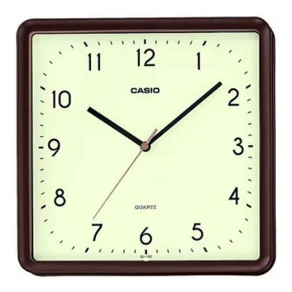 Casio IQ-152-5DF Kahverengi Kare 24,5CM Duvar Saati - Görsel 3