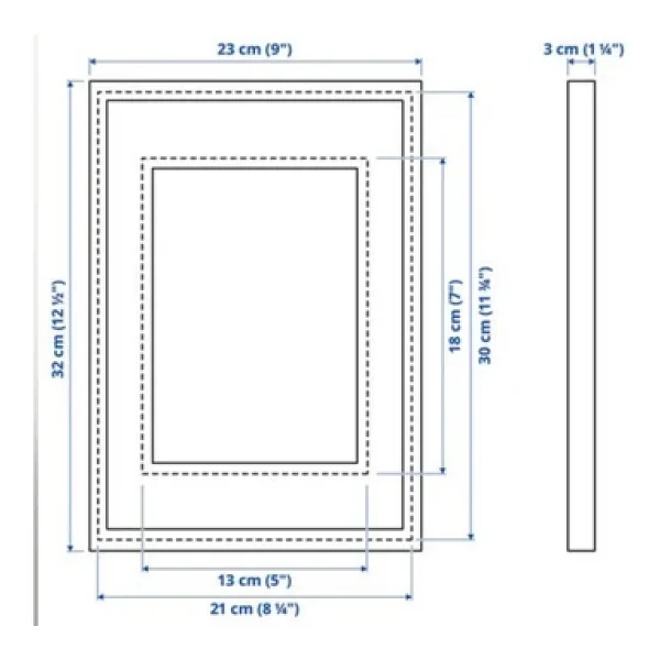 IKEA Rödalm 21 x 30 cm Beyaz Çerçeve - Görsel 4