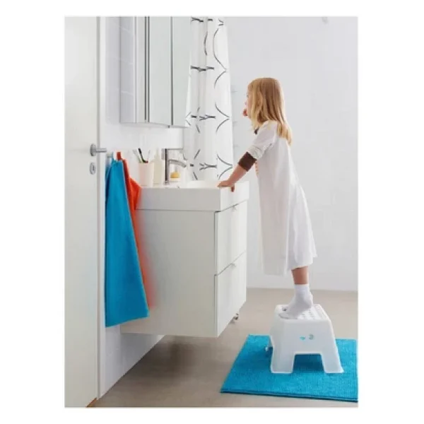 IKEA Kaymaz Taban Tabure Beyaz Çocuk Banyo Yükseltici Basamak 44x35 - Görsel 3