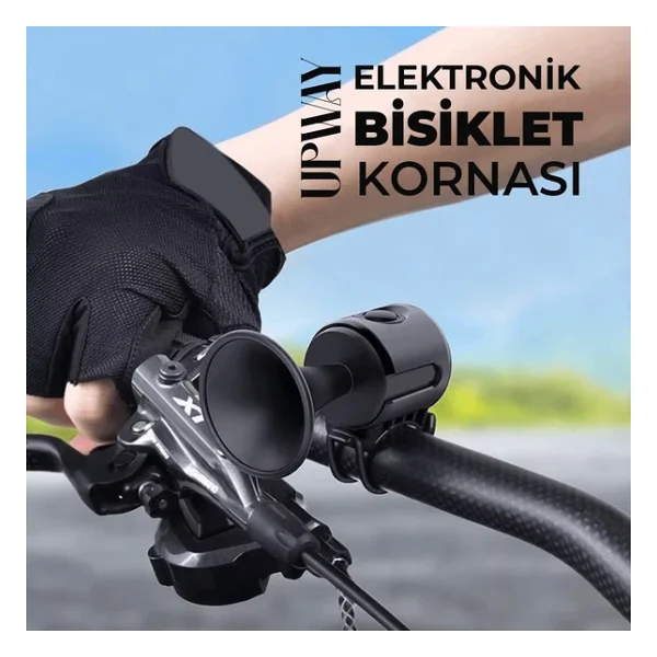 Upway Yüksek Sesli Elektronik Bisiklet Scooter Kornası - Pilli 120Db Ses Gücü - Görsel 2
