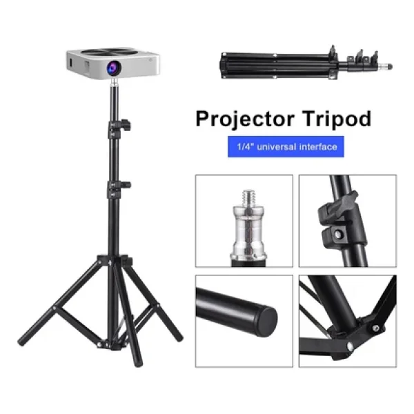 Taşınabilir Projeksiyon Cihazları Ve Selfie Kullanım İçin Üç Ayaklı Tripod 2.10 Metre - Görsel 6